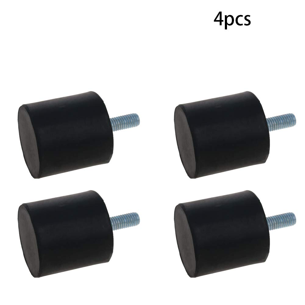 MroMax M8 Gummihalterung / Stoßdämpfer – 40x30 Mm, Mit Niete, Schwarz/silber, Zur Vibrationsdämpfung