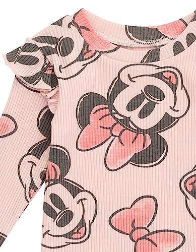 Image of Disney Girls' Ribbed Long Sleeve Tee and Pants Set for Baby & Kids