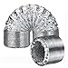 AZITICY Tuyau d'Evacuation Flexible en Aluminium 100mm Gaine d'air Ventialtion Conduits de Aération pour Sèche-linge Séchoir(100mm*2m)