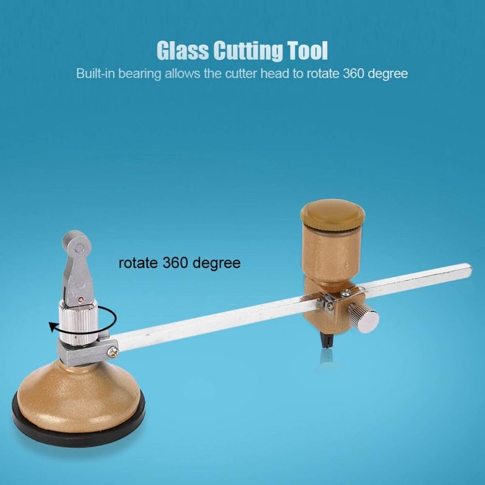 Rotation Glass Circle Cutter Compass 40cm Diameter – Adjustable Circular Cutting Tool for Glass with Oil Injection, High Precision Metal Construction