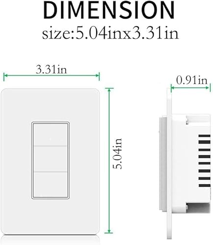 Miniatura 2 de SANA Interruptor de luz inteligente, interruptor de luz de pared WiFi, fácil instalación y control de aplicación, compatible con Alexa y Google