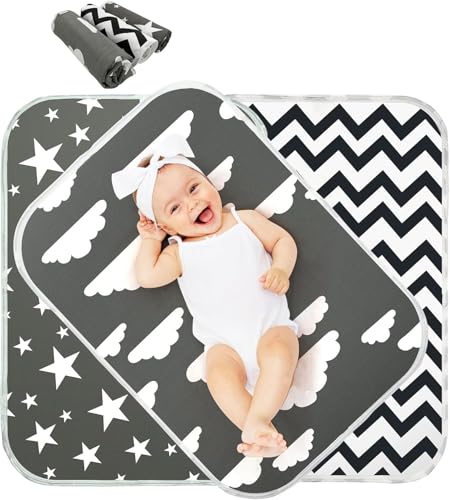 La Mejor Lista de Cambiadores disponible en línea. 47 Pack De 3 Cambiadores De Pañales Portátiles, Protectores Impermeables Lavables De 70 X 50 Cm, Cambiador De Pañales Reutilizable Y Plegable Para Usar En Casa, De Viaje O En El...