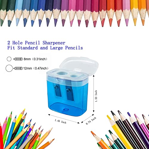 Androxeda 4 Pezzi Temperamatite a Doppio Foro