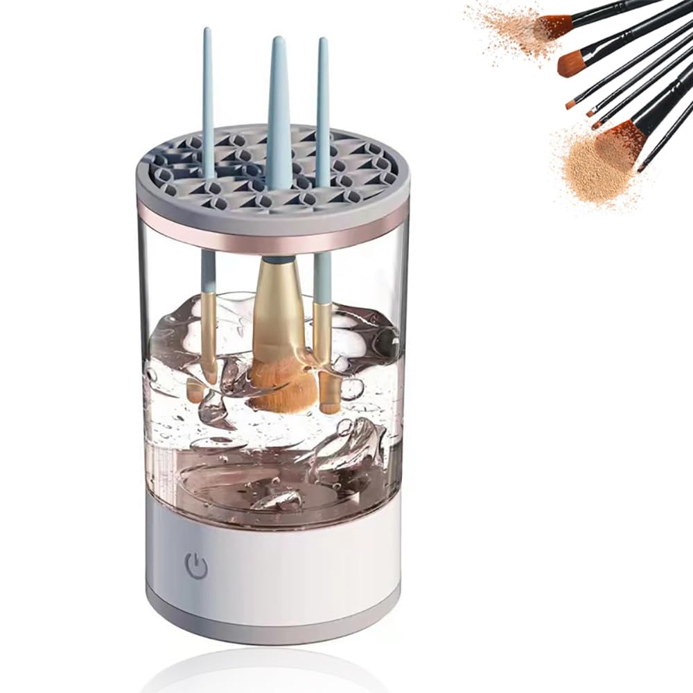 DuomamaElectric Makeup Brush Cleaner - Portable Automatic Cleaning Tool for All Beauty Brushes - Fast & Effective Cosmetic Brush Cleaner (1pcs)
