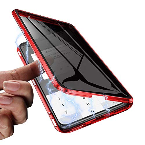 Hapo Anti-peep Magnetic Case for iPhone X XS, 5.8 inches Anti-Spy Tempered Glass