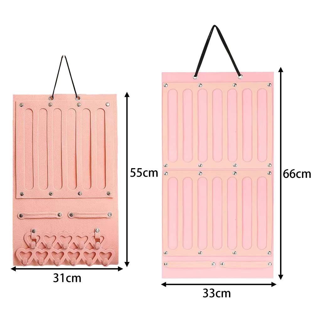 Hair Clip Organizer Holder, Hanging Hair Clips Holder, Hairband Claw Clips Storage for Women Girls, Hair Clip Stand Holder for Wall, Door, Closet, Hair Clips Display for Teen Girls