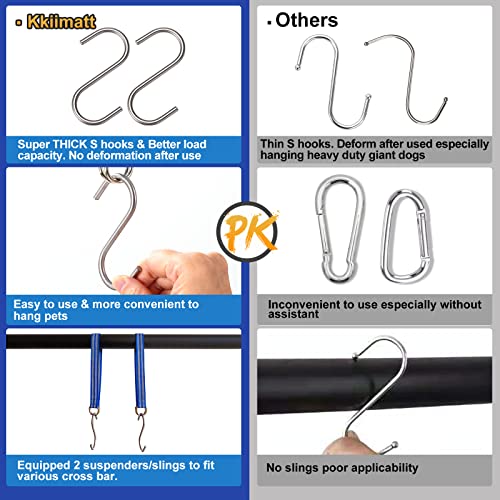 Image of Kkiimatt 10 in 1 Dog Pet Grooming Hammock Harness with Nail Clippers /Trimmer, Dog Hammock for Nail Trim, Grooming Sling Hanger for Nail Trimming /Clipping (S /Under 30lb, Blue)