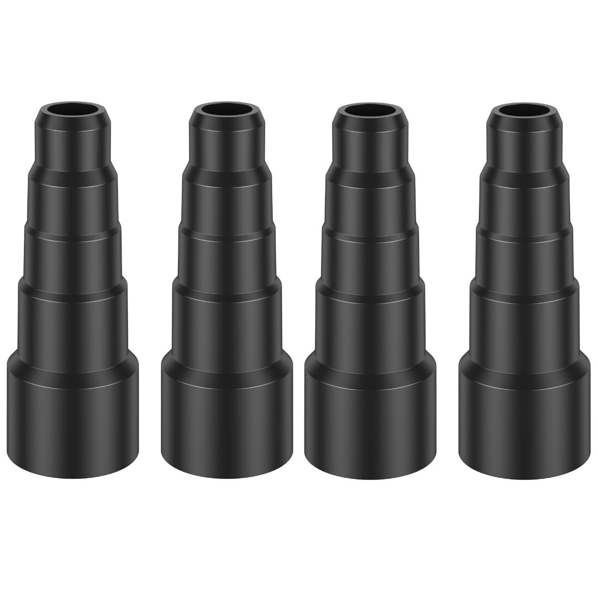 4Pcs Universal Vacuum Cleaner Adapter 5-Layer Vacuum Hose Connector 23-50mm Professional Extraction Hose Adaptor Replacement Wet Dry Vacuum Cleaner Attachment Converter Brush Suction Head Connector