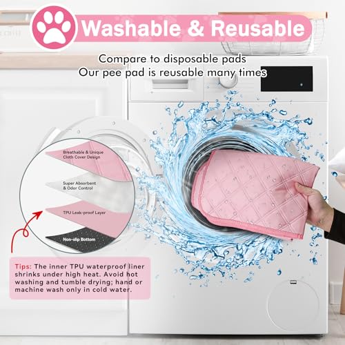 Image of Siedihit Dog Cat Playpen, Puppy Pet Playpen Indoor for Dog Crate Tent Cage Outdoor, Portable Pop Up Dogs Enclosure Kennel with Carrying Case for Dogs /Cats /Rabbits (Pink with Pad, Medium)