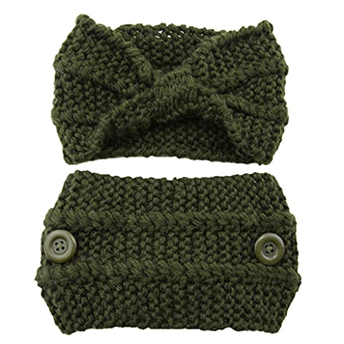 Gestricktes breites Stirnband, elastischer geknoteter Turban mit Knopf, Häkel-Haarbänder, Ohrenwärmer, weich for Kopfwickel for Frauen, geknoteter Kopfwickel for Frauen, dehnbare breite Haarbänder/162