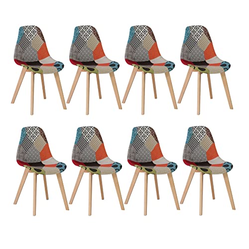 Egoonm Juego De 8 Silla De Comedor Sillas De Retazos Silla De Nórdico Estilo Para Sala De Reuniones Comedor Sala Estar Restaurante Rojo01-08 Egoonm Juego De 8 Silla De Comedor Sillas De Retazos Silla De Nórdico Estilo Para Sala De Reuniones Comedor Sala Estar Restaurante Rojo01-08