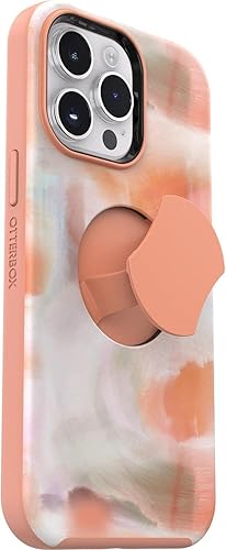 Miniatura 4 de OtterBox Funda OtterGrip Symmetry Series para iPhone 14 Pro (Solamente) - PEACHES (Naranja), agarre integrado, funda elegante, se ajusta a MagSafe,