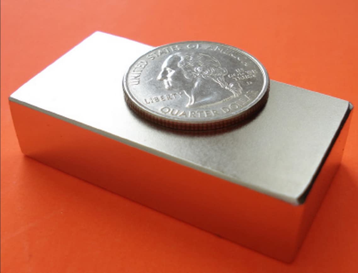Super Strong Neodymium N42 2 x 1 x 0.5" Permanent Block, The World's Strongest
