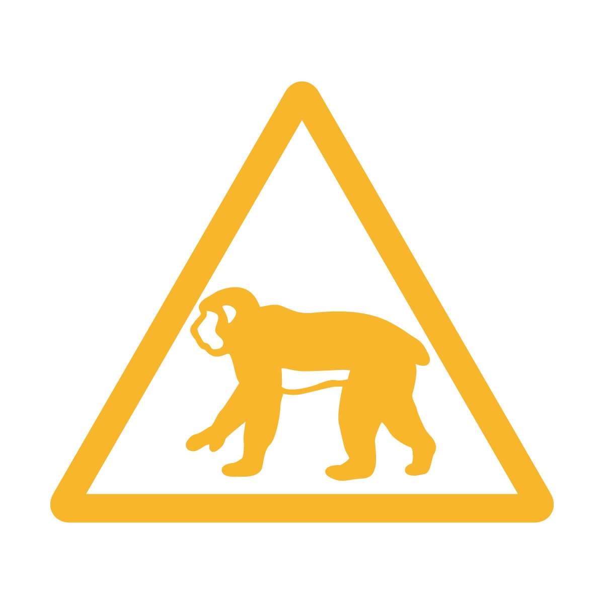 Amazon.co.jp: 猿 （ さる/サル ） 出没 注意 カッティング ステッカー