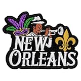 Proud New Orleans Patch – 3 inches, Heritage Mardi Gras Iron On Patch – Embroidered Mardi Gras Patches Iron On/Sew On for Jackets