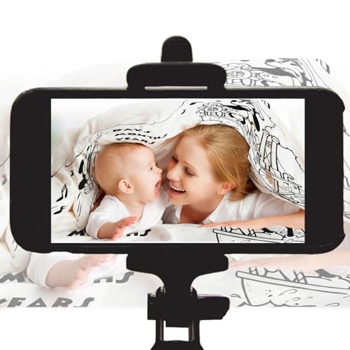 Image of Baby Monthly Milestone Photo Blanket - Made with Soft Polyester and Classic Black & White Color Matching HB01-1A