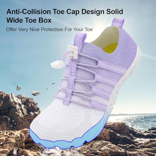 Image of XIHALOOK Athletic Hiking Water Shoes Womens Mens Quick Dry Barefoot for Beach Walking Kayaking Surfing Training