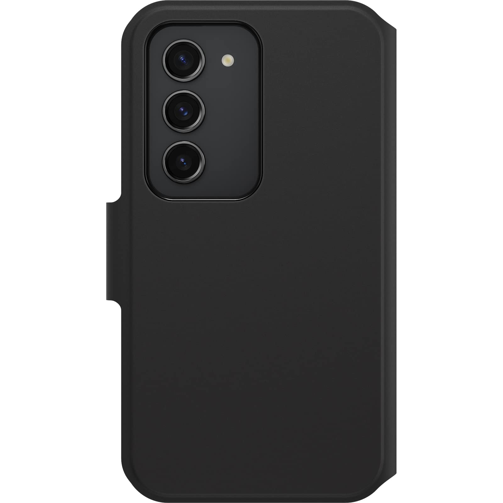 OtterBox Cover per Samsung Galaxy S23 Strada Via, resistente a shock e cadute, folio sottile, morbido al tatto con slot carta di credito, testato 2x vs norme MIL-STD 810G, Nero