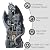 Glitzhome 37"H 4 Tiers Resin Waterfalls Water Fountain, Mystical Gothic Dragon Perched Atop The Castle Sculptural with Pump & LED Light Indoor Outdoor Floor Fountain for Garden Patio Backyard Decking
