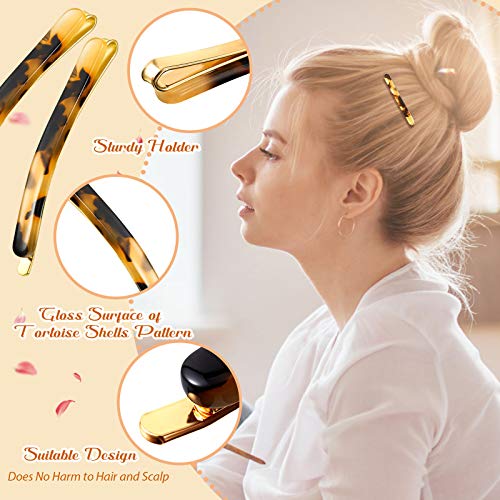 Yaomiao YAOMIAO-199521 14 Pcs Tortoise Shell Bobby Pins Acrylic Hair Clips thumb #2