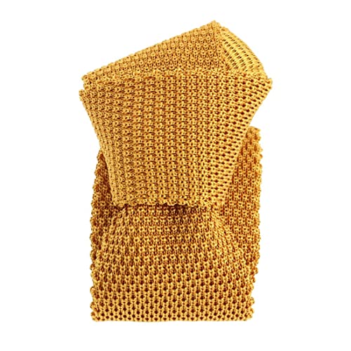 Cravate tricot en soie orange TONY par Tony & Paul l'artisanat italien