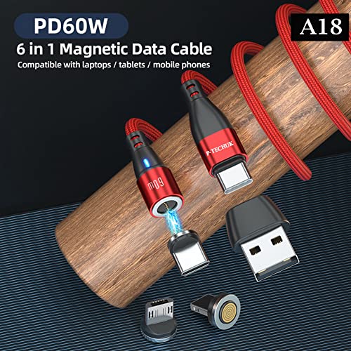 P-TECHUK 60W Super Fast USB C Magnetic Charging Data Cable - Image 2