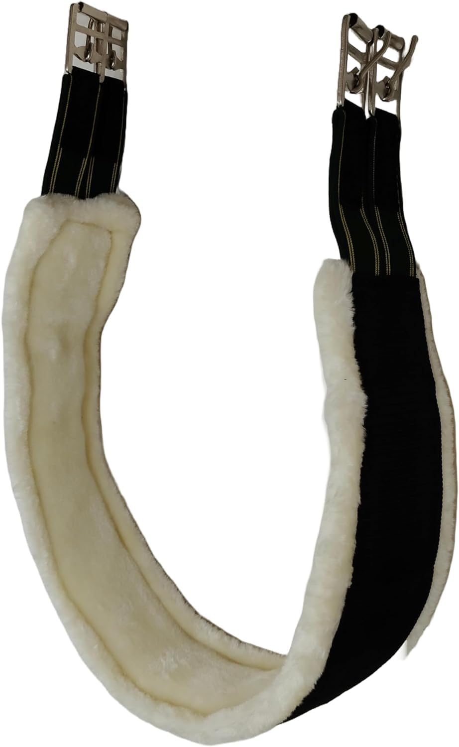 English Cushion Shaped Fleece Girth Black