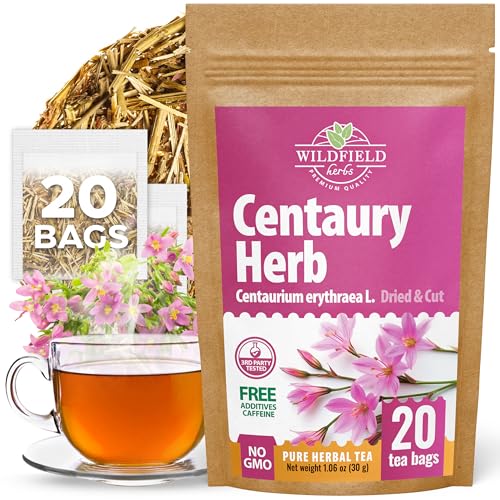 Image of 20 Bags Dried Centaury Herb Tea (Centaurii Herba) - 20 Count Centaurium Erythraea Herbal Tea