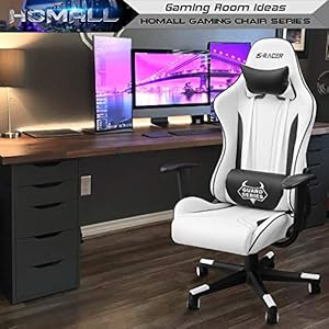 Homallgamingchairvideogamechairwithfootrestandlumbarsupportergonomiccomputerchairheightadjustablewithswivelseatandheadrestpalewhite Urban Country Home Decor Homall gaming chair video game chair with footrest and lumbar support ergonomic computer chair height adjustable with swivel seat and headrest pale white urban country home decor