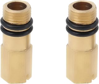 2 grifos de entrada de agua fría y caliente M10 de latón roscado, tubo flexible, entrada de agua para baño y cocina, grifos mezcladores de 10 mm