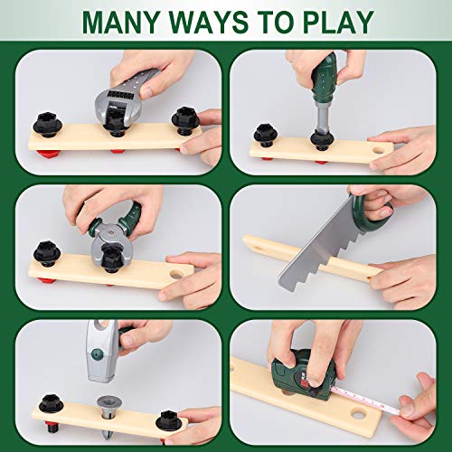 STEAM Life Kids Tool Set - Battery Powered Toy Drill - Pretend Play Toy Tool Set for Toddlers with Tool Vest, Hard Hat, Drill, Toy Tools - Tool Kit for Kids - Play Tool Set for Boys Kids3 4 5 6 7 - Thumbnail 4