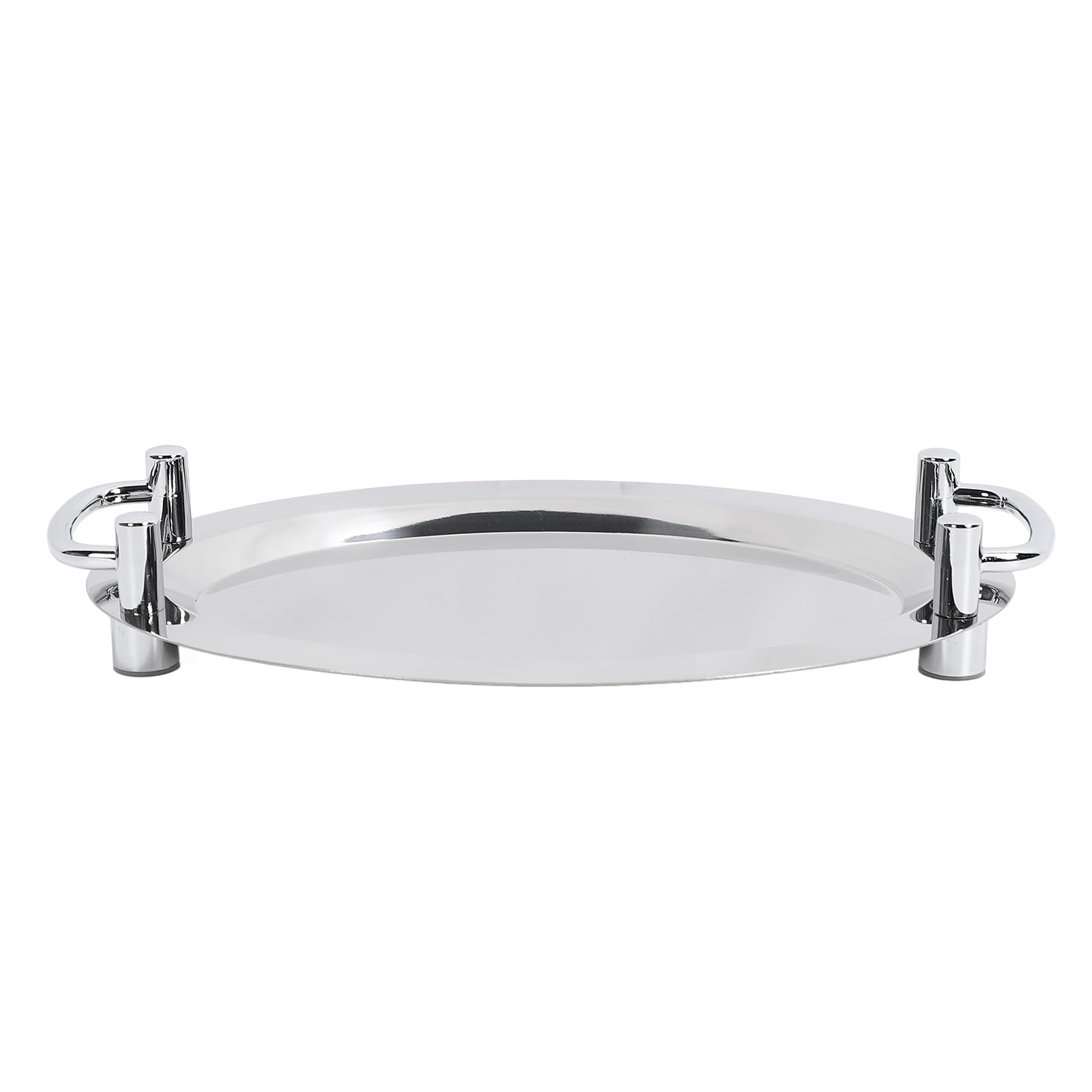 Cocoarm Plato para Buffet de Acero Inoxidable, Plato para Servir con Acabado de Espejo 304 con Asa, Fácil de Transportar y Limpiar, para Hotel, Restaurante, Banquete, Buffet, Postre, Servicio de