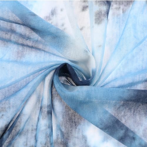 Women's Tie-Dye Modal Stretch Jersey Scarves, Soft Hijab Head Scarf Wraps Shawl for Muslim All Seasons4