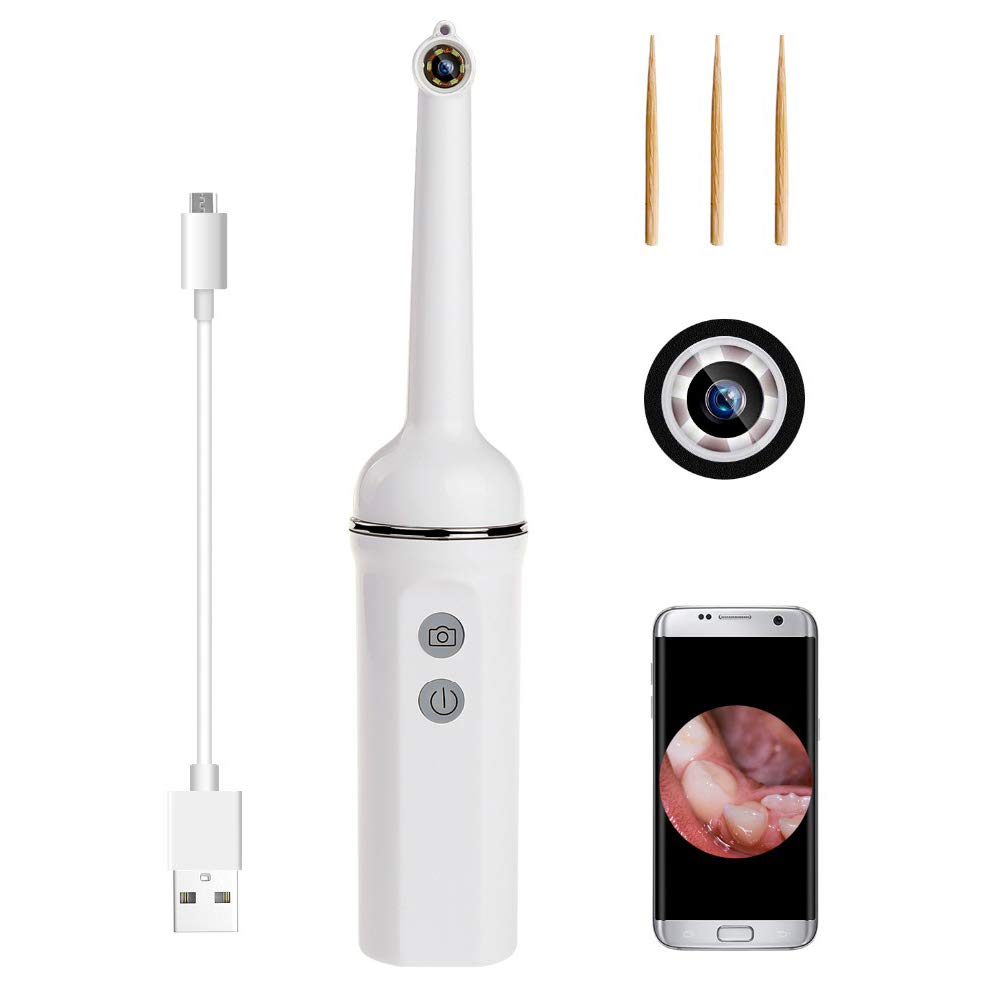 GZD WiFi Inteligente HD intraoral endoscopio, Herramientas Oral vídeo en Tiempo Real dentales, fácil conexión USB, 6 LED, 1,3 megapíxeles