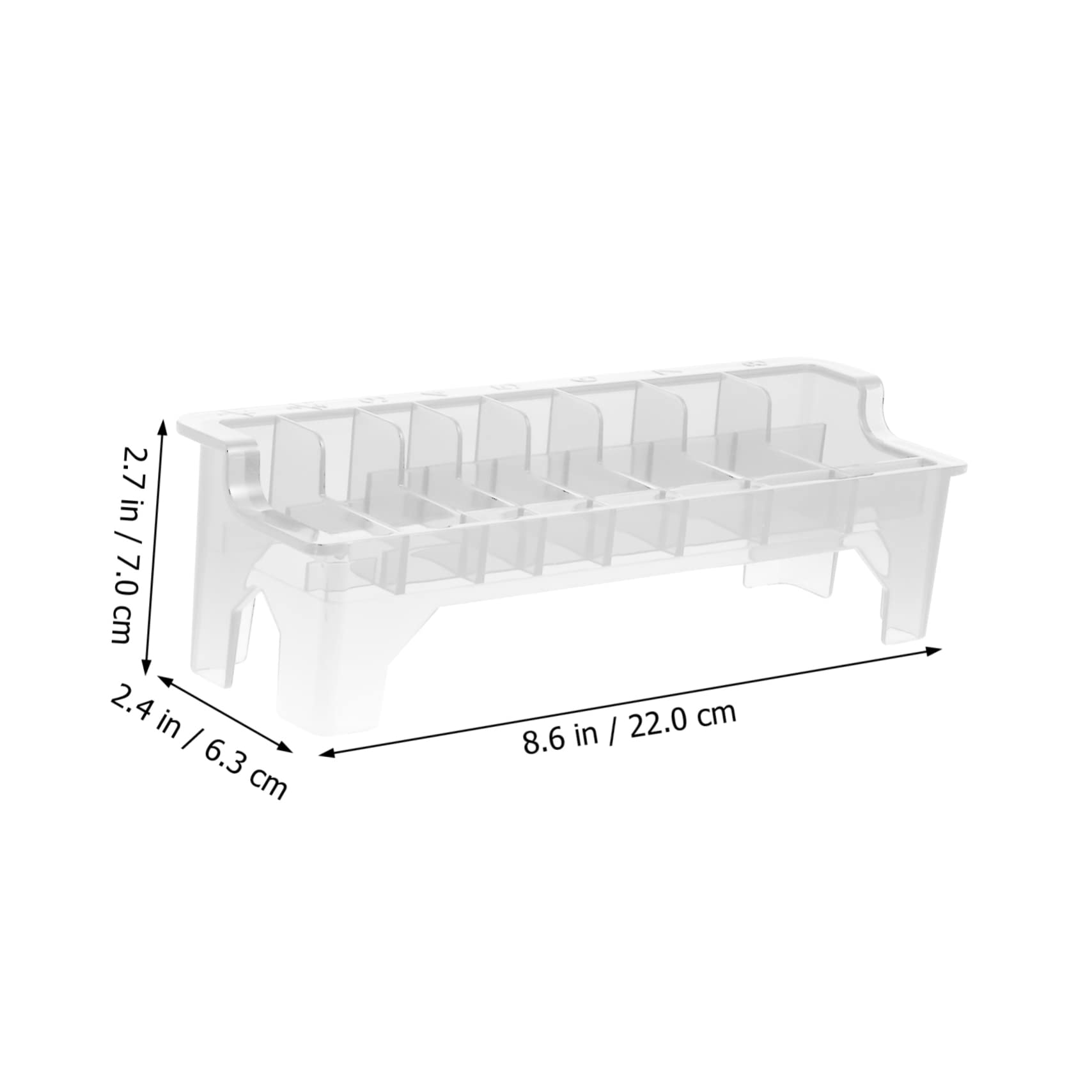 Healeved Clipper Comb Box 8 Slots Wet Comb Storage Hair Clipper Organizer Genuine Easy Access Storage Box