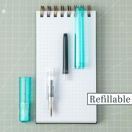 Image of PILOT Kakuno Fountain Pen, Aqua Barrel, Fine Nib