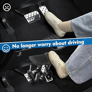 Pedal Extenders for Short Drivers-Brake pedals suitable for most models(1.2in-2.3in)&Accelerator (1.7in - 3.5in) Extensions with Anti-Slip Design,Durable Metal Construction & Easy Installation