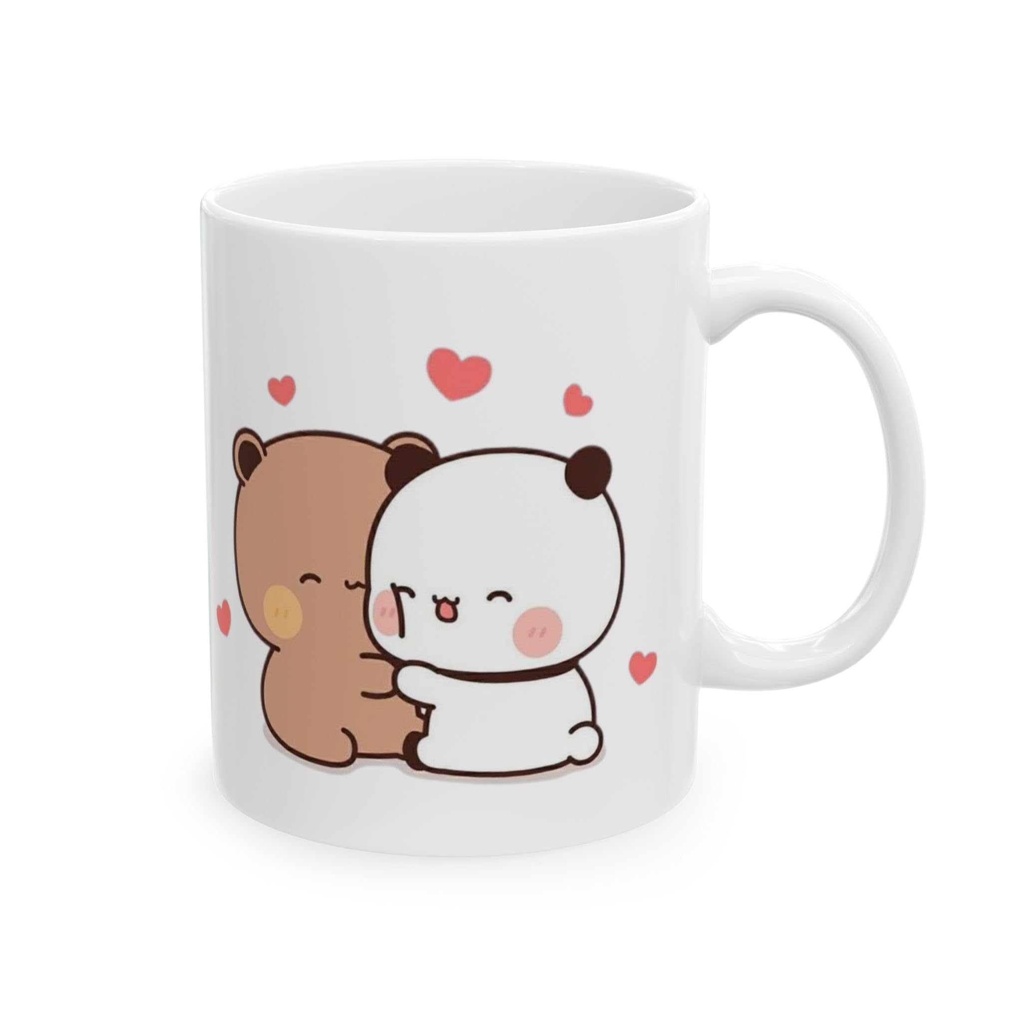 Bubu and Dudu Hugging Ceramic Mug Cute Coffee Cup for Tea Coffee Lovers Microwave Dishwasher Safe Gift for Birthday Holidays