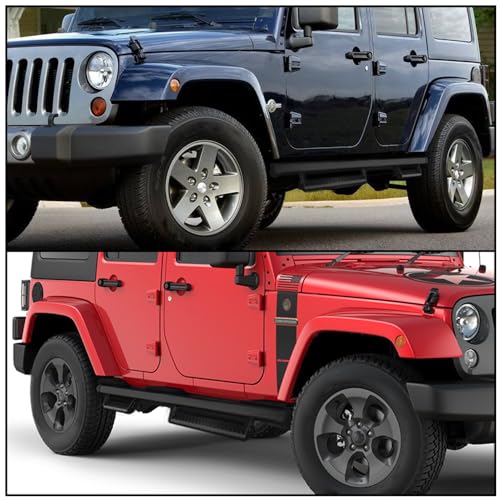 Estribos para Jeep Wrangler JK 2007-2018, acero negro miniatura 3