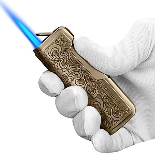 Encendedor para cigarros con llama de soplete bronce miniatura 4