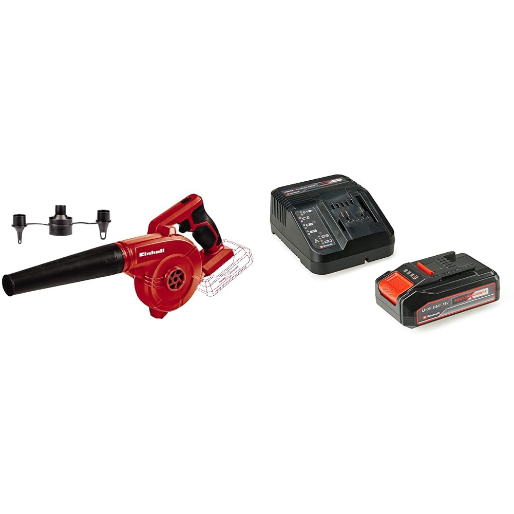 Einhell TE-CB 18/180 Li - Solo, Akülü Hava Üfleme ve Einhell 18V 2,5 Ah PXC Starter Kit (Başlangıç Seti)