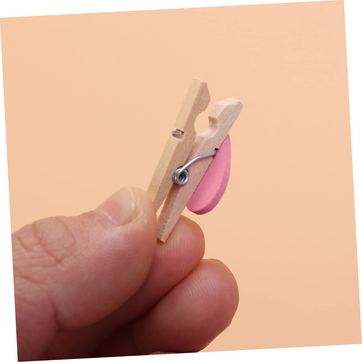 Amazon.co.jp: BIUDECO 50個 メモクリップ Diyクラフトクリップ 木製 