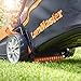 LawnMaster 1400W Electric Lawn Mower with 34cm cutting width, ideal for small to medium sized lawns. With 6 adjustable cutting heights and rear roller for striped finish, 2 year guarantee