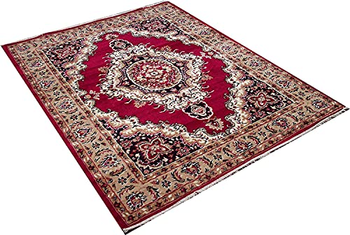Image of Soft Washable Beautiful Acrylic Rugs for Home Decor Living Room 5x7 feet (150 x 200 CM) Red
