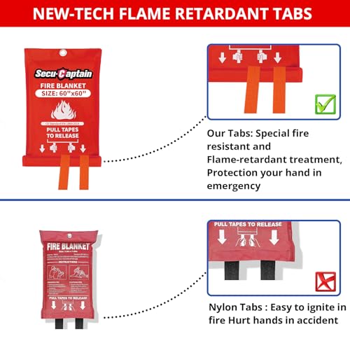 Manta ignífuga extragrande SecuCaptain para sofocar fuegos en la cocina 3