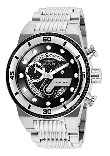 Invicta Men's S1 Rally Quartz Watch with Stainless-Steel Strap, Silver, 30 (Model: 25280)
