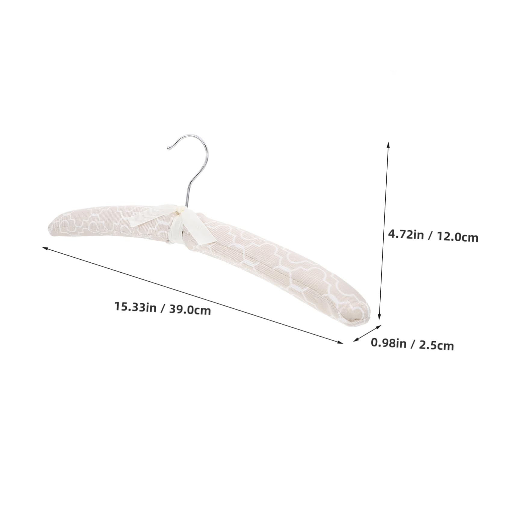 STOBAZA 5pcs Floral Patterned Linen Hangers for Wedding Dresses Soft Heavy Duty Decorative Hangers Padded Shoulder