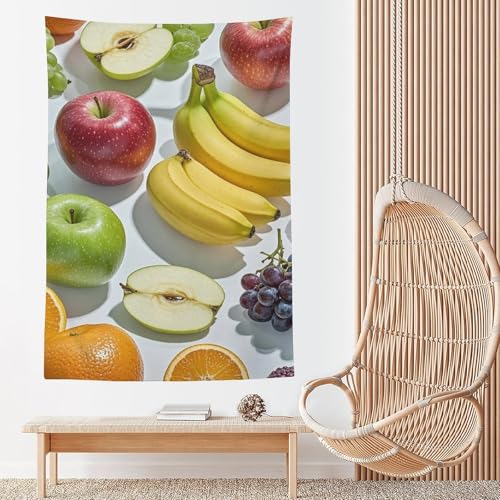 Tapisserie murale fruits vintage pour decoration de salon et chambre