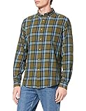 camisa cuadros azul hombre combinar Cuello abotonado Camisa cuadros melange