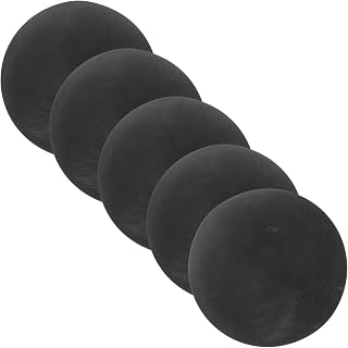 Toyvian Black Rubber Training Balls 5 Piece Set for Beginner Practice
